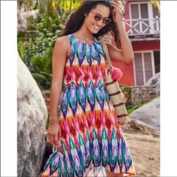 NWT Athleta Ikat Martinique Dress Multicolor MED